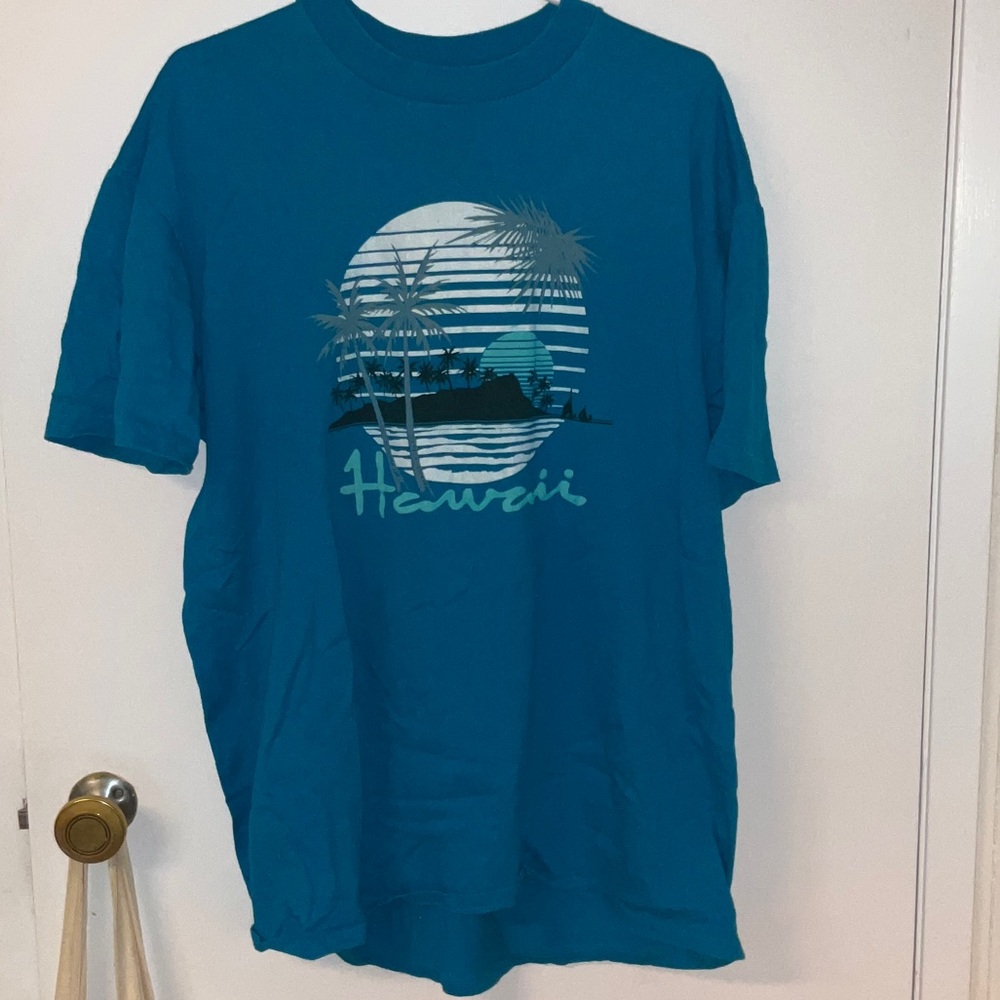 Hawaii Graphic Blue T-Shirt - XL